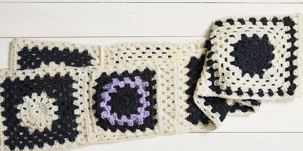 Granny Square Scarf Tutorial for Beginners - Scoopsky